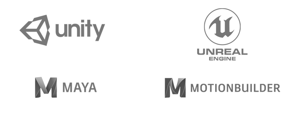 Unity, Unreal Engine, Maya, MotionBuilder